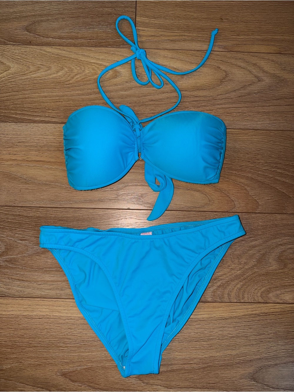 Venus Vintage Electric Blue 2 Piece Bikini Swimsuit Women’s C Cup- Medium